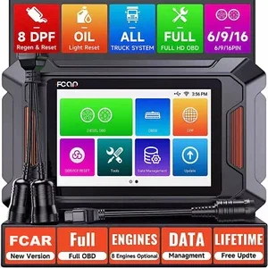 Fcar F802 OBD2 Scanner Code Reader Heavy Duty Truck All System Scan DPF Regen Oil Reset Automotive Diagnostic Tool