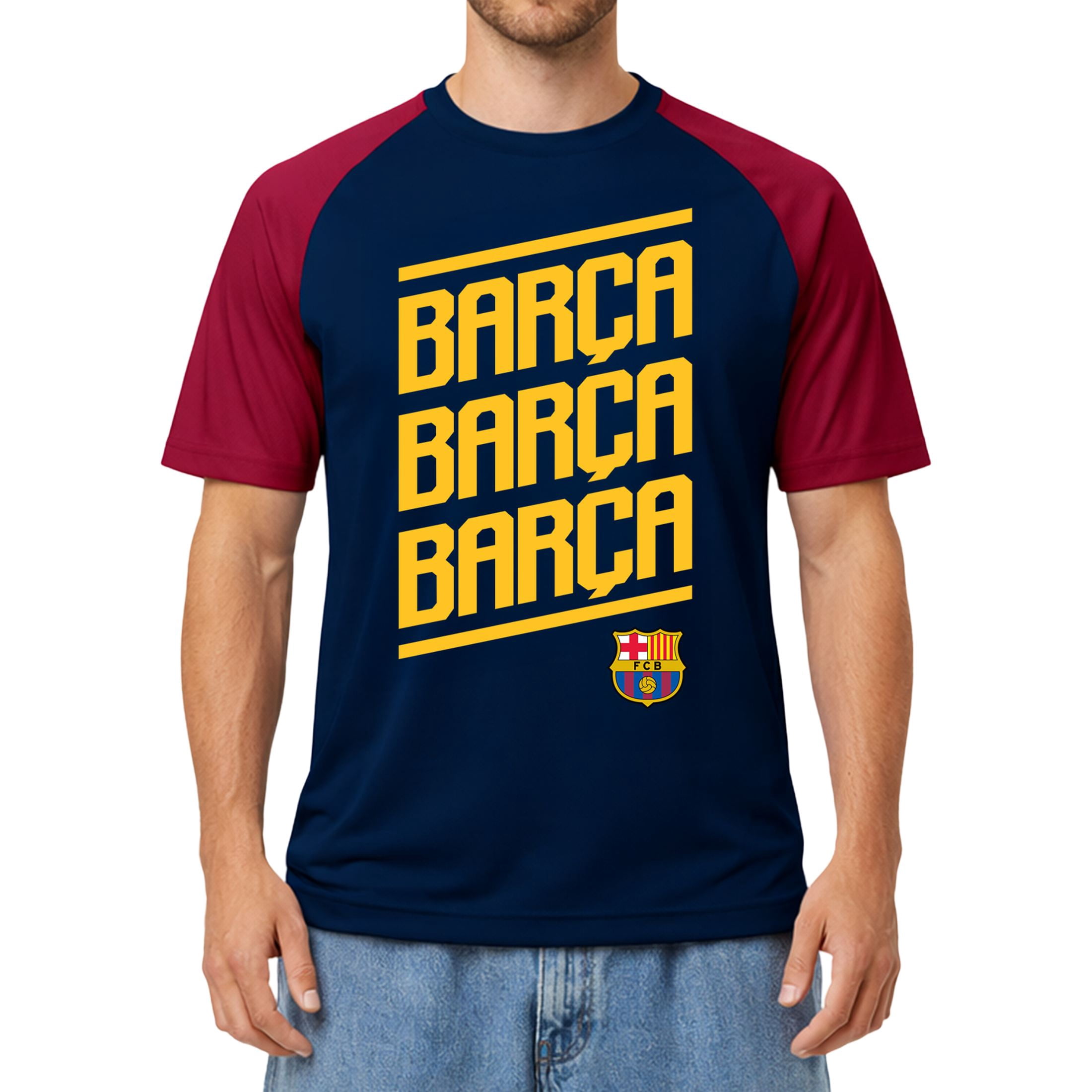 Icon Sports FC Barcelona Boys Training Class T-Shirt Navy