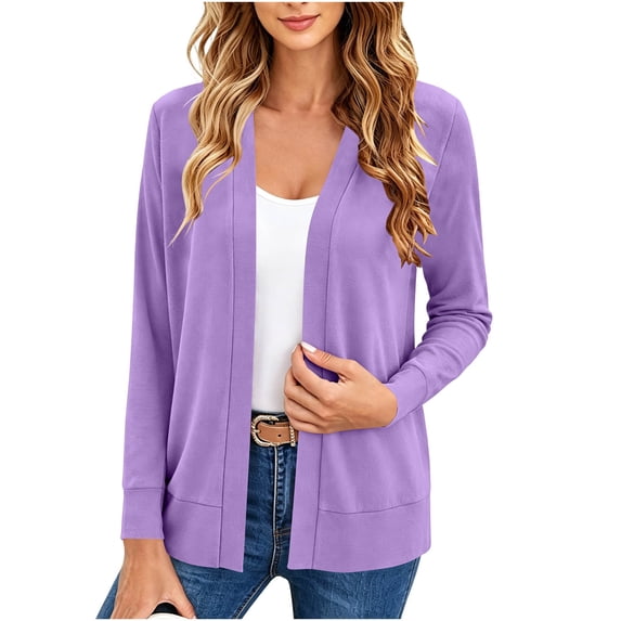 FchengtaiS Cardigan Sweaters for Women Lightweight Open Front Cardigans Casual Loose Fall Tops