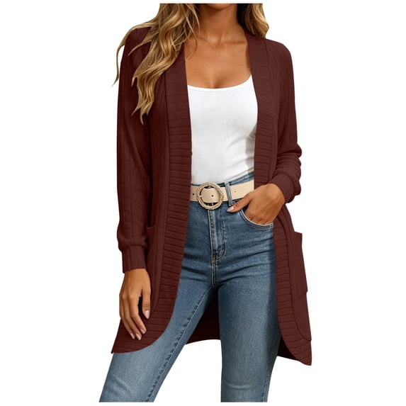 FchengtaiS Cardigan Sweaters for Women Long Sleeve Open Front Cardigans Lightweight Fall Fashion Outfits