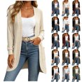 thumbnail image 1 of FchengtaiS Cardigan Sweaters for Women Long Sleeve Open Front Cardigans Lightweight Fall Fashion Outfits, 1 of 6