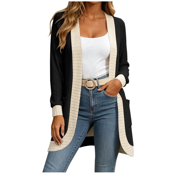 FchengtaiS Cardigan Sweaters for Women Long Sleeve Open Front Cardigans Lightweight Fall Fashion Outfits
