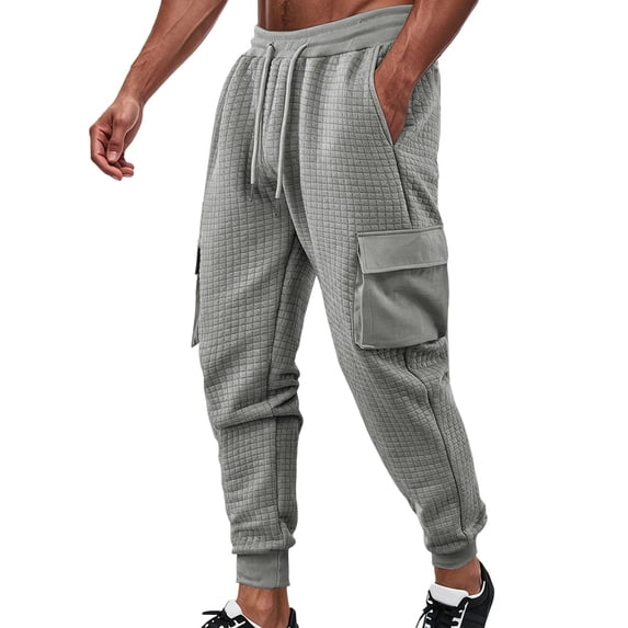 Solid Colar FchengtaiS Men's Cotton Cargo Pants Wide Leg Solid Color Multi Pockets ...