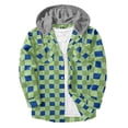 thumbnail image 1 of FchengtaiS Men's Patchwork Plaid Shackets Button Down Long Sleeve Shirts Jacket Casual Fashion Hooded Sweatshirts with Pocket, 1 of 5