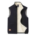 thumbnail image 1 of FchengtaiS Men's Sherpa Fleece Lined Vests Stand Collar Full Zip Sleeveless Jackets Lightweight Casual Fall Winter Warm Outerwear, 1 of 3