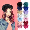 thumbnail image 1 of FchengtaiS Satin Shower Cap for Women Waterproof Reusable Hair Cap with Bow Wide elastic band, Washable and Durable, 1 of 3