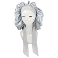 thumbnail image 1 of FchengtaiS Satin Shower Cap for Women Waterproof Reusable Hair Cap with Bow Wide elastic band, Washable and Durable, 1 of 3