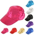 thumbnail image 1 of FchengtaiS Sequins Baseball Cap for Women Girls Glitter Shiny Hip Hop Hat Sparkly Bling Party Baseball Cap, 1 of 4