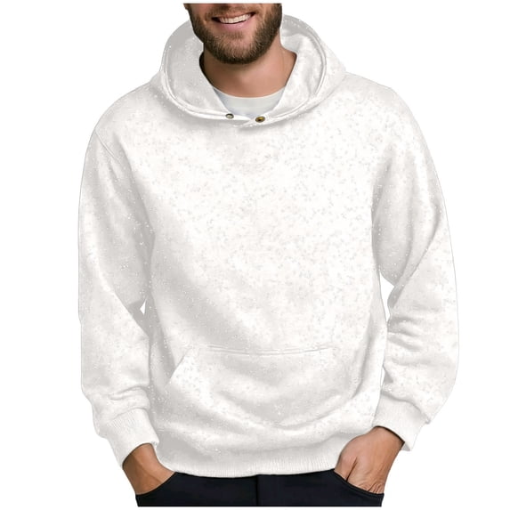 FchengtaiS Unisex Sparkly Glitter Print Hoodies Long Sleeve Hooded Sweatshirt Casual Fashion Bling Shimmery Pullover Tops