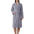 thumbnail image 1 of FchengtaiS Women Fleece Robe Short Cozy Plush Robes for Womens Soft Shawl Collar Warm Spa Bathrobe Loungewear with Pockets, 1 of 7