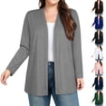thumbnail image 1 of FchengtaiS Womens Long Sleeve Open Front Cardigan Spring Fall Casual Lightweight Cardigans, 1 of 7