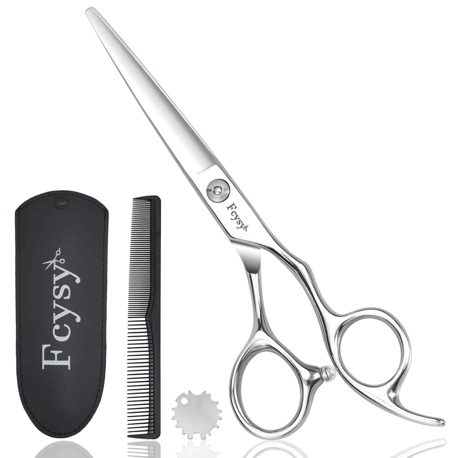 Fcysy Professional Hair Cutting Scissors Hair Shears, 6 Inches Hair