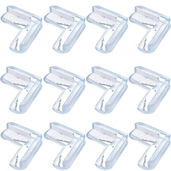 Fdelink 12 L Corner Guard,Bumper Protector,12Pcs Protectors Adhesive Clear Corner Gel Guards Corner High Bab Tool&Home Improvment,Edge Guard,12Pcs L-Shaped Anti-Collision Corners