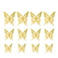 thumbnail image 1 of Fdelink 3D Hollow Butterfly Wall Sticker 3D Hollow Butterfly Wall Stickers Home Decor Cardboard Butterfly Wall Stickers Yellow, 1 of 2