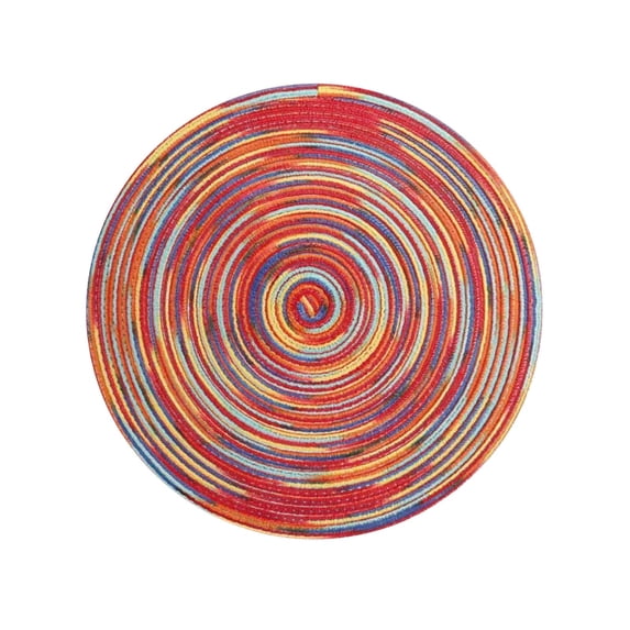 Fdelink Antiskid Heat Insulation Mats Nnitting Circle Table Placemat Dinner Kitchen Pad, Placemats for Kitchen, Table Placemat