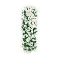 thumbnail image 1 of Fdelink Artificial Flowers Discount Vivids Artificial Hanging Orchid Bunch Hanging Flowers Artificial Violet Flower Wall Wisteria Basket Hanging Garland (White), 1 of 2