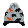 thumbnail image 1 of Fdelink Beanie Hat Winter Hats Children's Woolen Hat Dinosaur Pattern Boys and Girls Thermal Knitted Hat Cap Grey, 1 of 8