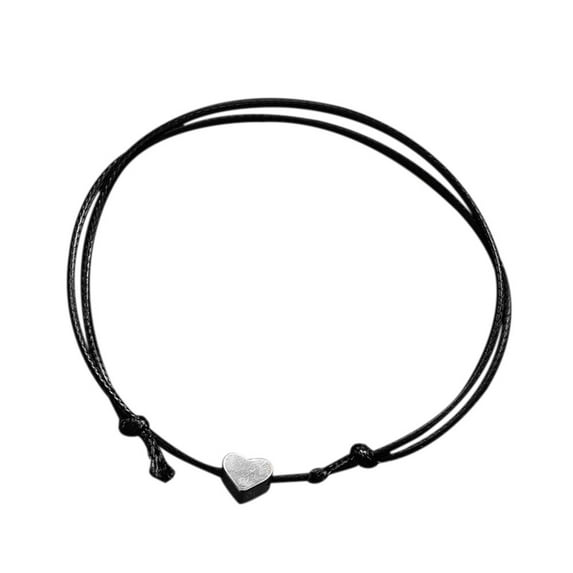 Fdelink Bracelets Jewelry Heart Bracelet for Women Romantic Fashion Classic Rhinestones Black