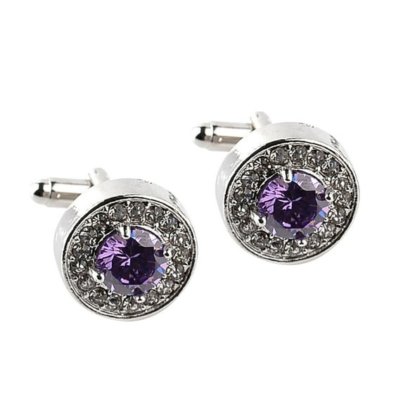 Fdelink Button Set,Sewing Button,2 Pairs Men Fashion Shiny Men'S Cuff Links Wedding Shirt Round formal Suit Accessories with Presentation Gift Anniversary Suit Cuff,Craft Button,Button*2