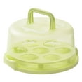 thumbnail image 1 of Fdelink Cake Container Plastic Cover Lid Cake Cupcake Holder Portable Round Two Base for Cookies Fruit Etc, Bakeware, Kitchen Fork, 1 of 9