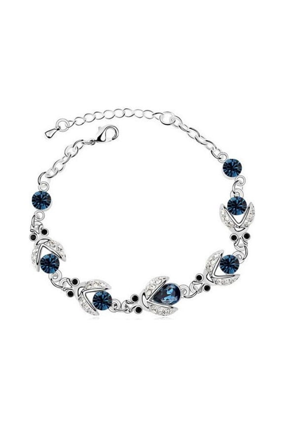 Chain Bracelet Bracelet Acrylic Colored Gemstone Women Girls Jewelry Gift Bracelet Navy