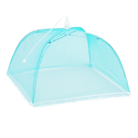 Fdelink Clamp Serving 2 Large Pop-Up Mesh Screen Protect Food Cover Tent Dome Net Umbrella Picnic Blue