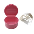 thumbnail image 1 of Clearance! Fdelink Denture Box Denture Bath Box Case Dental False Teeth Storage Box with Hanging Net Container Pink, 1 of 6