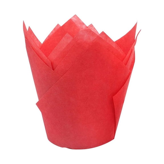 Clearance! Fdelink Cake Cup Cupcake Liners Cup Paper Tuli Baking Wrappe Case Cake Muffin Cup Box Red
