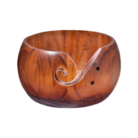 Fdelink Diy Knitting Wooden Wool Bowl Wool Storage Wooden Bowl Wool Bowl Manual Wooden Wool Bowl Badminton Bowl