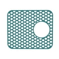 thumbnail image 1 of Fdelink Drain Rack Silicone Kitchen Sink Protector Mat Folding Heat Non Slip Kitchen Sink Mats Grid Accessory Grey for Bottom Of Farmhouse Stainless Steel Porcelain Sink Green, 1 of 9