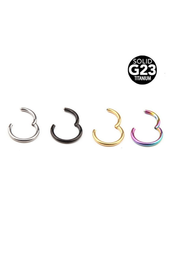Ear Rings Seamless Hinged Segment Sleeper Clicker Ring Hoop Ear Lip Nose Septum Piercing Gold