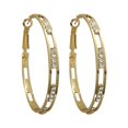 thumbnail image 1 of Fdelink Ear Studs 1 Pair Large Hoops Circle Rhinestone Earrings Thin Dangle Elegant Rhinestone Earrings Wedding Women Accessories Jewelry Earrings for Women Gold, 1 of 9