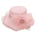 thumbnail image 1 of Fdelink Elegant Bridal Fascinator Hat, Polyester Pink, 1 of 2