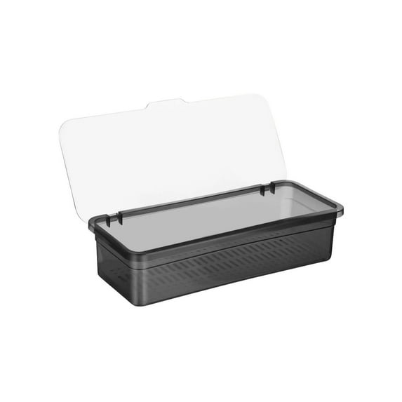 Fdelink Flatware Plastic Trays with Lid Cutlery Organizer Silverware Countertop Storage Containers Boxes, Storage Containers, Storage Container