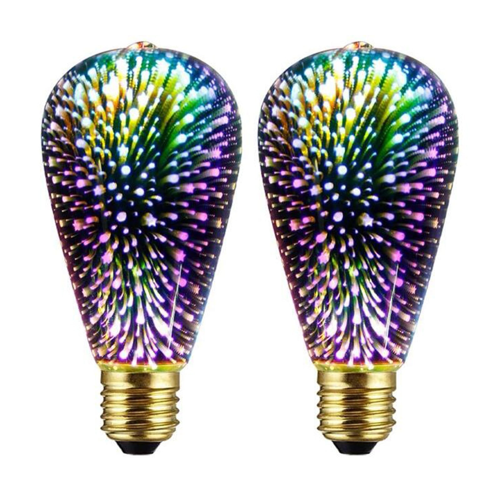 Fdelink Floodlight 2 Pack 3D Light Effect LED Light Bulb Multicolor