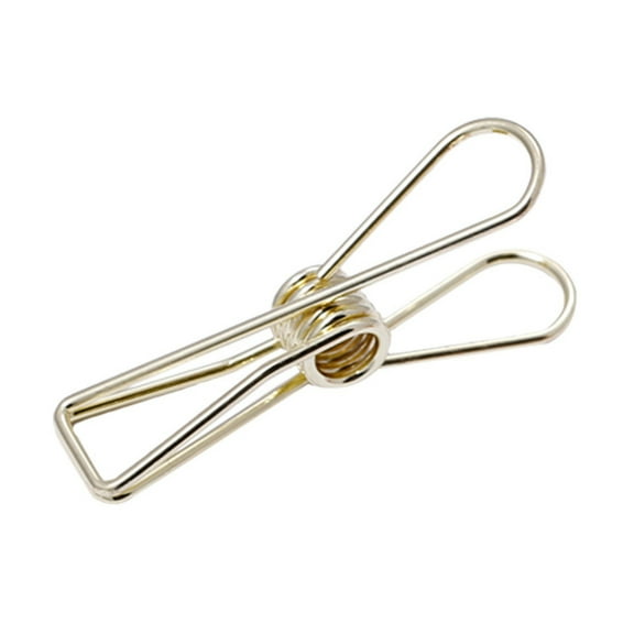 Fdelink Gold Silver Fishbone Clip,Paper Binder Clip,Gold Silver Hollow Fishtail Clip Electroplated Dovetail Clip Bronze Note Clip Bill Storage Clip,Office Document Clip,Fishtail Clip*1