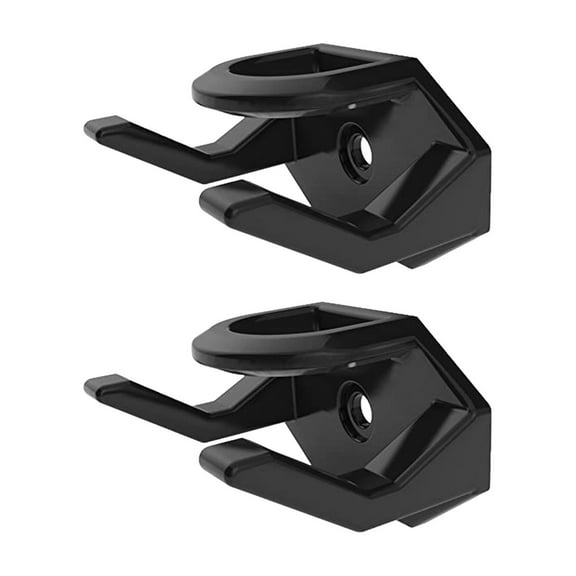 Fdelink Hat Hook,Black Wall Hook,Hat Rack for Wall Hat Hook for Baseball Caps Upgraded Adhesive Hat Holder Strong Hat Hooks for Ear Headbands(with A Screw and Adhesive Tape),Cap Holder,Two Hat Hooks