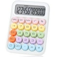 thumbnail image 1 of Fdelink High-Value Mechanical Keyboard Calculator White,Creative Colorful Candy Colored Electronic Calculator 12 Digit Large Lcd Display and Big Round Buttons Typewriter Mechanical Key Calculator, 1 of 7
