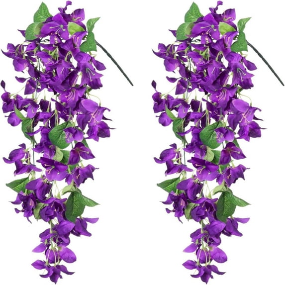Fdelink Household Imitation, Artificial Flowers, Artificial Flowers Plants for Outdoor Outside Spring Decoration Hanging Long Vines Trailing Realistic for Home Porch Patio Balcony
