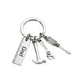 thumbnail image 1 of Fdelink Key Chain with Ruler Hammer Keychain Father’s Gifts Screwdriver for Dad Day Keychains Silver, 1 of 8
