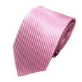 thumbnail image 1 of Fdelink Mens Classic Jacquard Woven Striped Necktie Men'S Tie Party Wedding Tie the Tie (Pink), 1 of 1