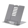 thumbnail image 1 of Fdelink Metal Book Stand,A5 Holder,Metal Reading Rest Book Holder Adjustable Cookbook Documents Holder Portable Sturdy Bookstands for Recipes Tablet Music Books with Page Clips,Grey Organizer, 1 of 7