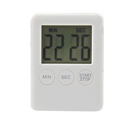 Fdelink Mini Timer White, 2001,Digital Timer Reminder Alarm Lcd Cooking Clock Kitchen Large Count-Down Up Loud,1 Mini Timer