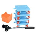 thumbnail image 1 of Fdelink Moving Dolly Set,Universal Caster,Upgrade Large Furniture Furniture Movers with 4 Wheels Panel Heavy Duty Furniture Lifter with 4 360° Rotatable Rubber Wheels Furniture Moving,Black Wheel Kit, 1 of 9