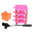 thumbnail image 1 of Fdelink Moving Dolly Set,Universal Caster,Upgrade Large Furniture Furniture Movers with 4 Wheels Panel Heavy Duty Furniture Lifter with 4 360° Rotatable Rubber Wheels Furniture Moving,Black Wheel Kit, 1 of 9