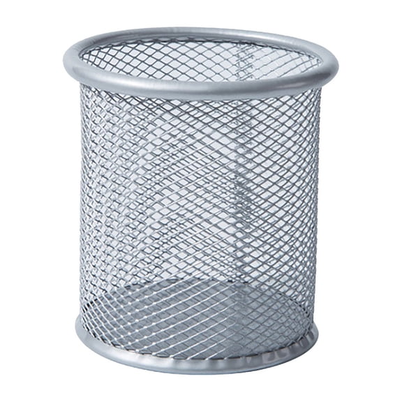 Fdelink Pencil Holder Clearance! Pen Holder, Pen Holder Large Capacity Anti Deform Wrought Pencil Ruler Stationery Storage Bucket for Home Silver Wrought