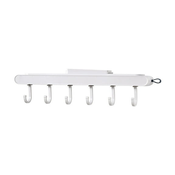 Fdelink Piano Key Hook Blue,6 Hook Wall Hanging Coat Rack Wall Decor Hat Storage Rack Shelf Hanger White,1X Piano Key Hook