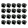 thumbnail image 1 of Fdelink Plastic Cord Lock,Spring Toggle,Plastic Cord Lock End Toggle Double Hole Spring Stopper Fastener Slider Toggles,Black Adjuster,25X Spring Buckle, 1 of 3