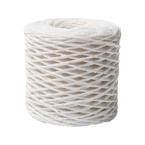 Fdelink Raffia Ribbon White,Raffia for Crafts 150M Natural Raffia Yarn Raffia Yarn for Crocheting Raffia Paper Ribbon Natural Raffia Spool for Making Beach Bags Gift Wrapping Decorations Features:,