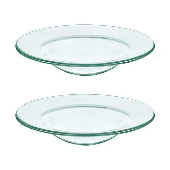 Fdelink Replacement Oil Warmer Dish Wax Melt Warmer Liner Dish Round Glass Dish Candle Wamer Bowl Plate Wax Tray for Scented Wax Aroma Lamp Lamps Wax Melter W, Fruit Plate, Glass Storage Tray